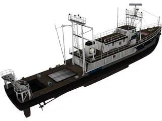 Fishing Boat 3D Model