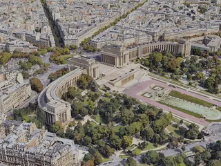 Paris City Center, France (2019) 3D Model