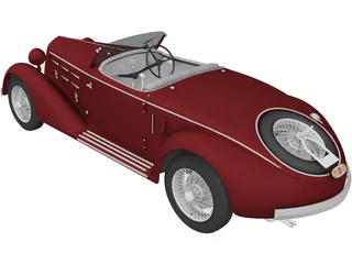 Alfa-Romeo 6C 2300 S Touring Pescara Spider (1935) 3D Model