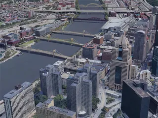 Pittsburgh City, PA, USA (2019) 3D Model