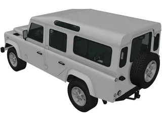 Land Rover Defender 110 Station Wagon 3D Model