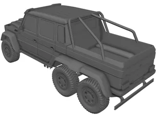 Mercedes-Benz G63 Brabus 6X6 3D Model