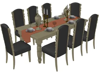 Dining Table 3D Model