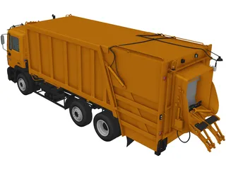 Man F-2000 Garbage Truck (1990) 3D Model