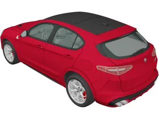 Alfa Romeo Stelvio Quadrifoglio (2018) 3D Model