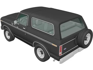 Ford Bronco Wagon (1978) 3D Model