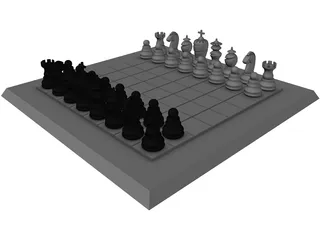 Chess Set 3D Model