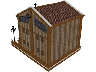 Wooden House 3D Model