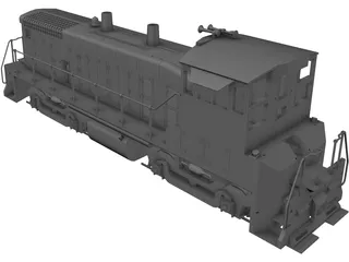 EMD SW1500 Locomotive 3D Model