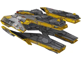 Starship Fighter 3D Model