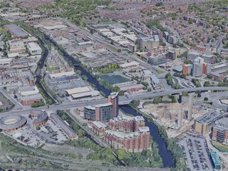 Leeds City, UK (2019) 3D Model