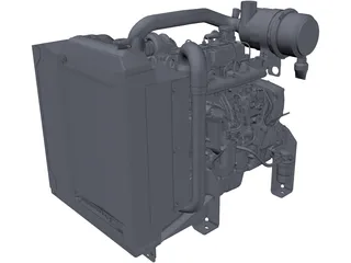 JCB444 TCA Tier III Engine 3D Model