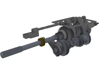 Ford T5 5-Speed Transmission Internals 3D Model