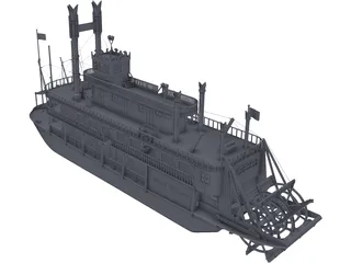 Steam Ship 3D Model