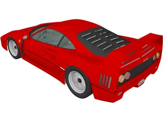 Ferrari F40 (1987) 3D Model