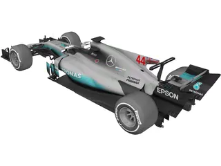 Mercedes-AMG F1 W08 EQ Power 3D Model