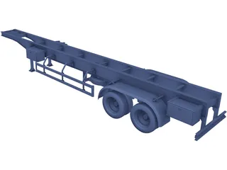 Semi Trailer Crescente 3D Model