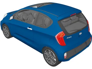Kia Picanto Sport (2012) 3D Model