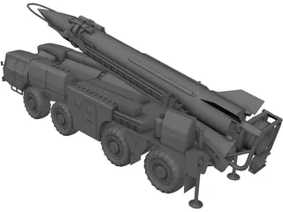 Scud Missile Launcher 3D Model