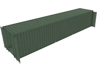 40 inch ISO Shipping Container 3D Model