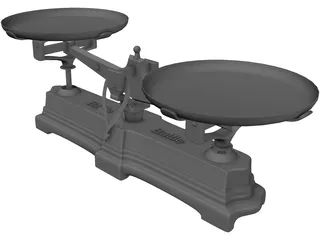 Balance with scales 3D Model