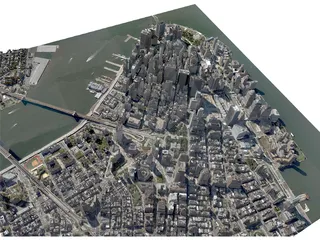 New York City Lower Manhattan 3D Model