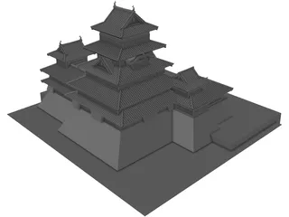 Japan Castle 3D Model