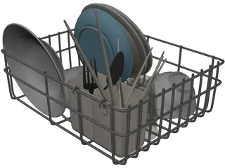 Dish Set 3D Model