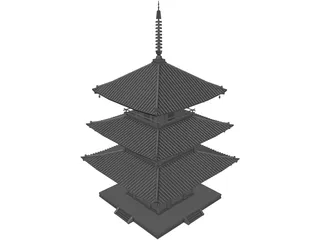 Japanese Tower 3D Model