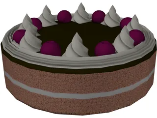 Cake Round 3D Model