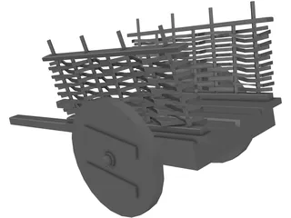 Medieval Cart 3D Model