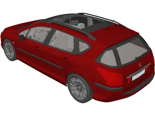 Peugeot 407sw 3D Model