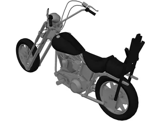 Custom Chopper 3D Model