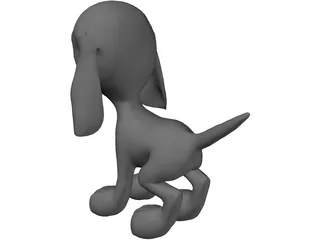 Cartoon Puppy 3D Model