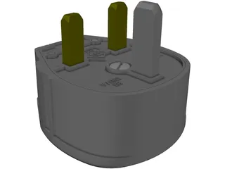 3 Pin Plug 3D Model