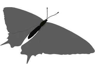 Sallow Tail Butterfly 3D Model