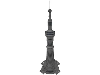 Futuristic Radio Tower 3D Model