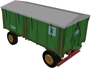 Industrial Trailer 3D Model