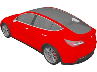 Tesla Model Y (2021) 3D Model