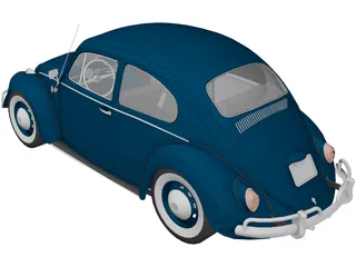 Volkswagen Beetle (1962) 3D Model