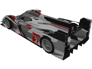 Audi R18 TDi (2013) 3D Model