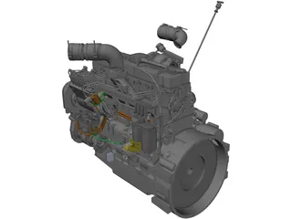 Cummins ISL Engine 3D Model