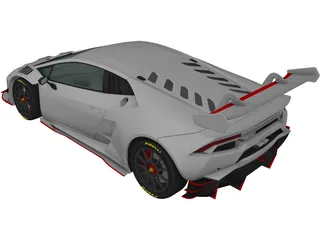 Lamborghini Huracan LP620-2 Super Trofeo (2014) 3D Model