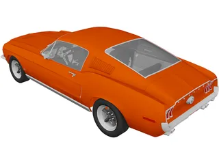 Ford Mustang GT Fastback 390 (1968) 3D Model