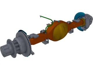 Ford F-450 Rear Axle 3D Model