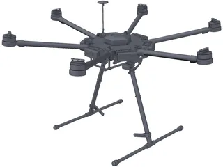 DJI M600 Drone 3D Model