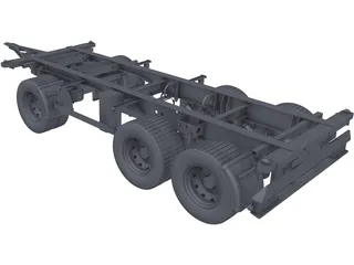3 Axle Trailer 3D Model
