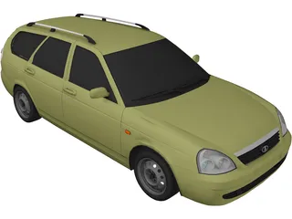 Lada Priora 2172 (2009) 3D Model