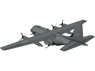 Lockheed AC-130 3D Model