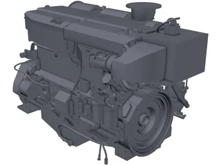 Volvo D16MH Engine 3D Model